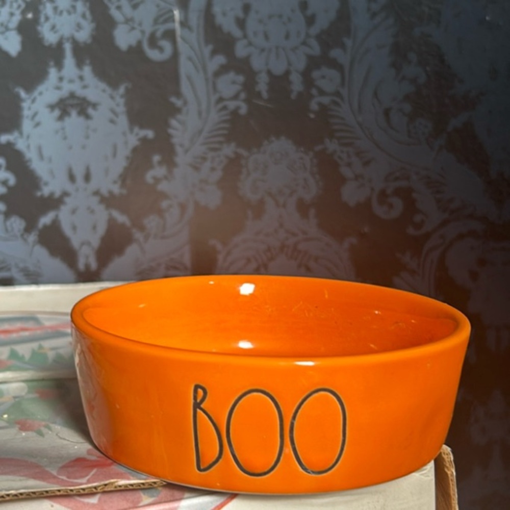 Rae Dunn Boo cat pet bowl